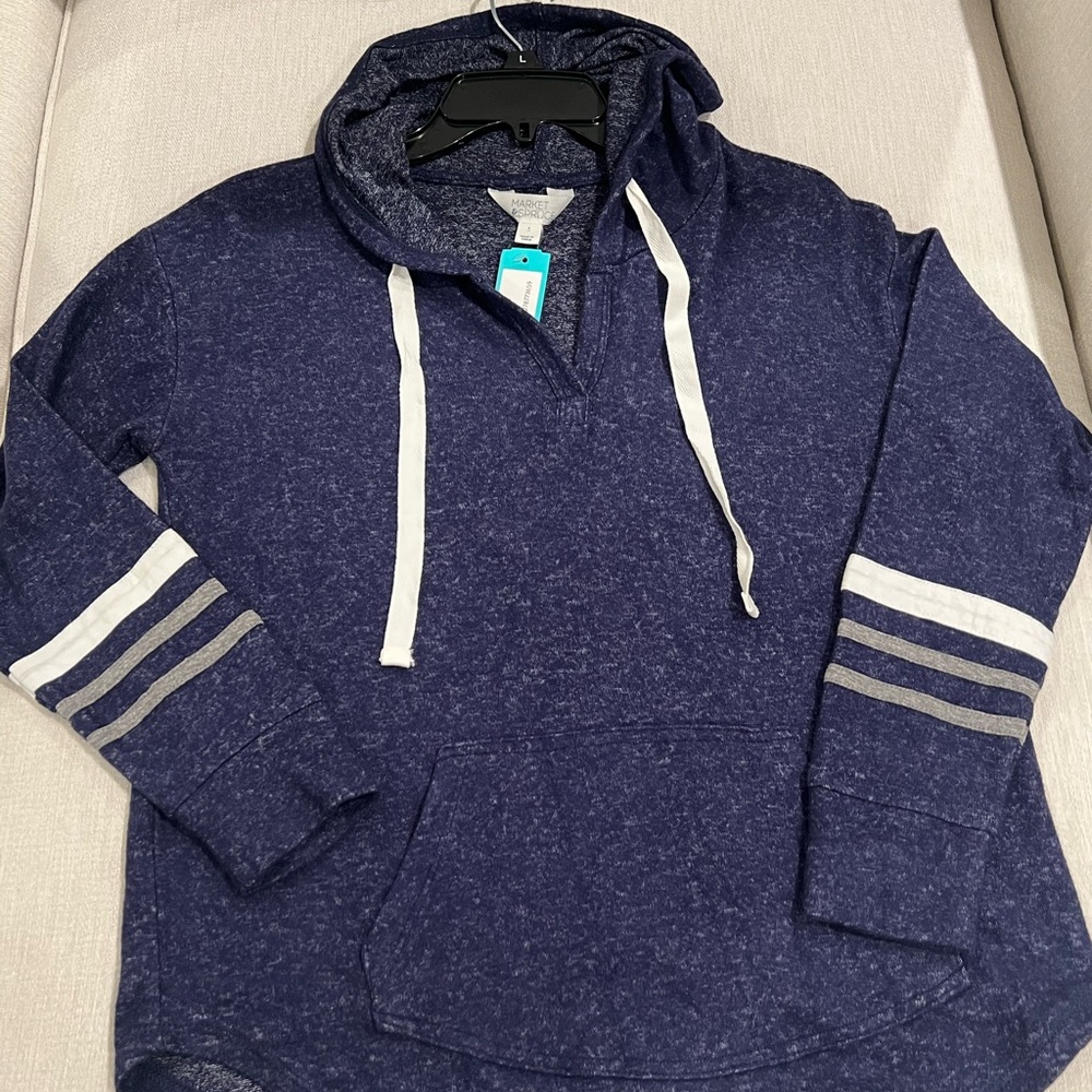 Women's Stitch Fix Navy Blue Hoodie Sweater